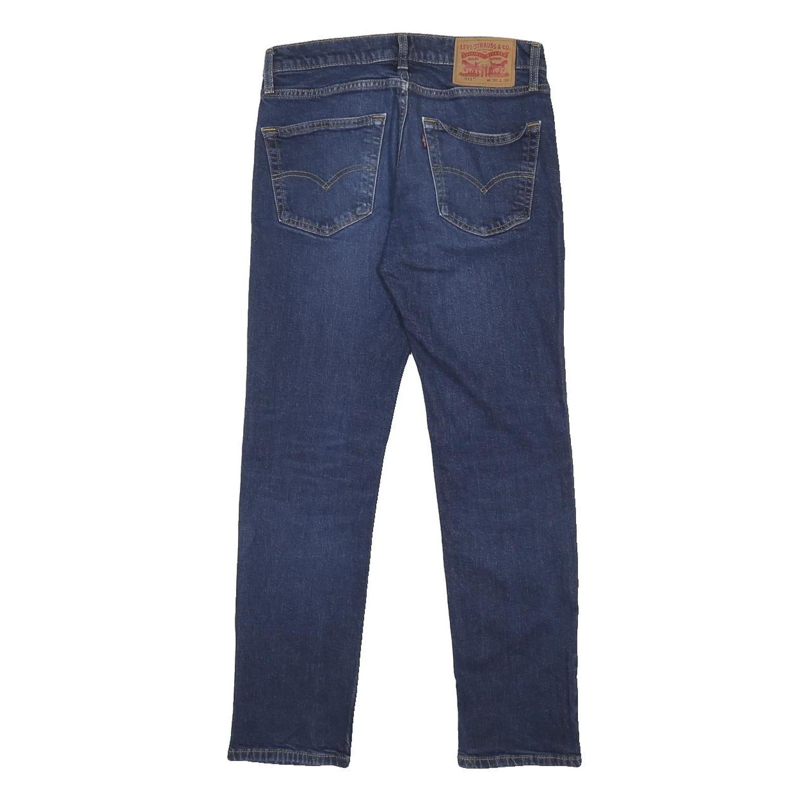 LEVI'S 511 Mens Slim Blue Denim Medium W30 L30 Zip Jeans Comfortable Stretch