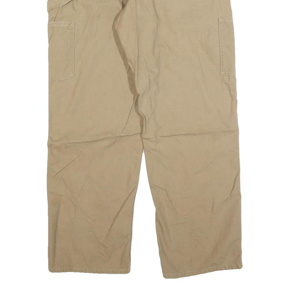 DICKIES Mens Cotton Blend Beige Regular Fit Straight Leg Trousers W33 L30