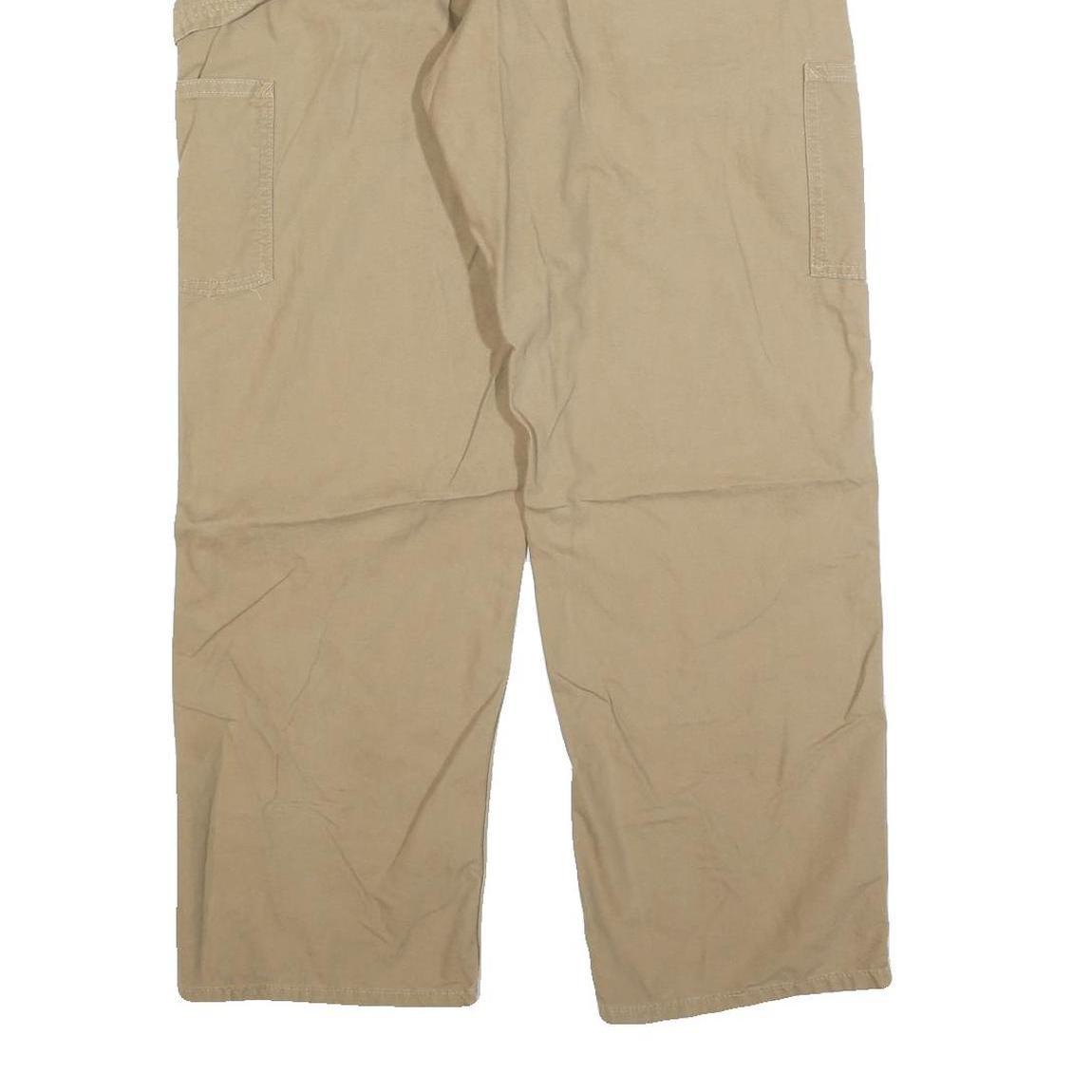 DICKIES Mens Cotton Blend Beige Regular Fit Straight Leg Trousers W33 L30