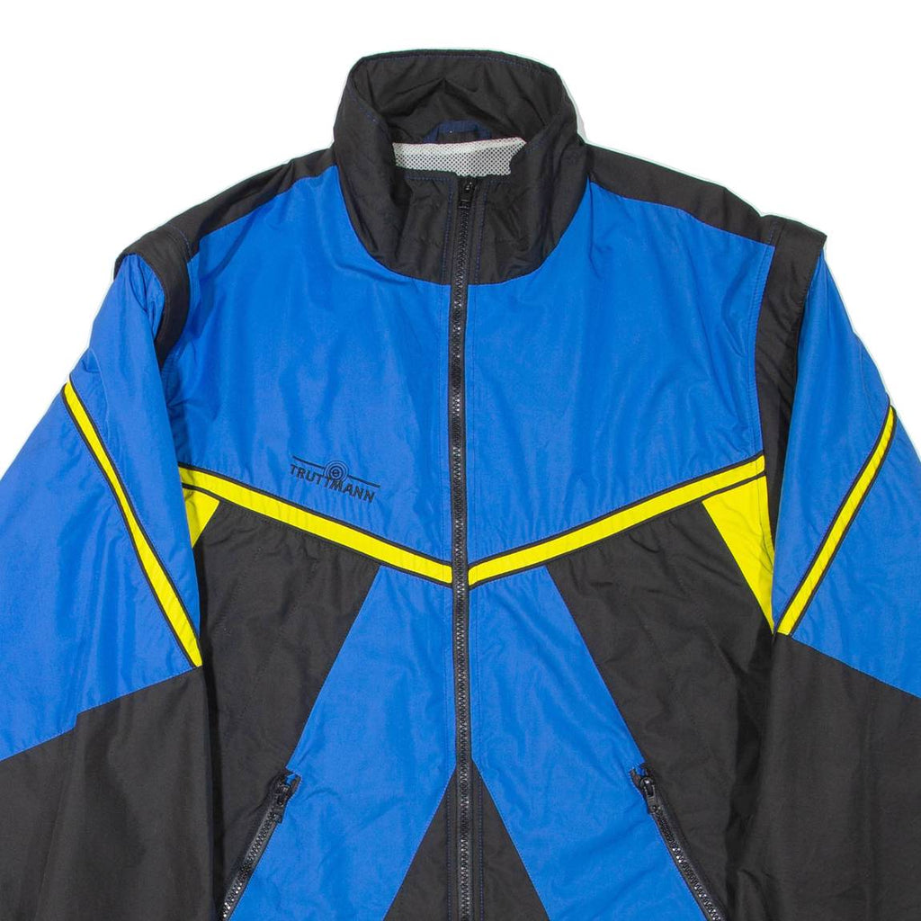 TRUTTMANN Mens Track Jacket Blue Colourblock XL