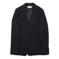 REISS Mens Black Classic Jacket S Cotton Blend Plain Button Closure Stylish