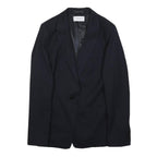 REISS Mens Black Classic Jacket S Cotton Blend Plain Button Closure Stylish