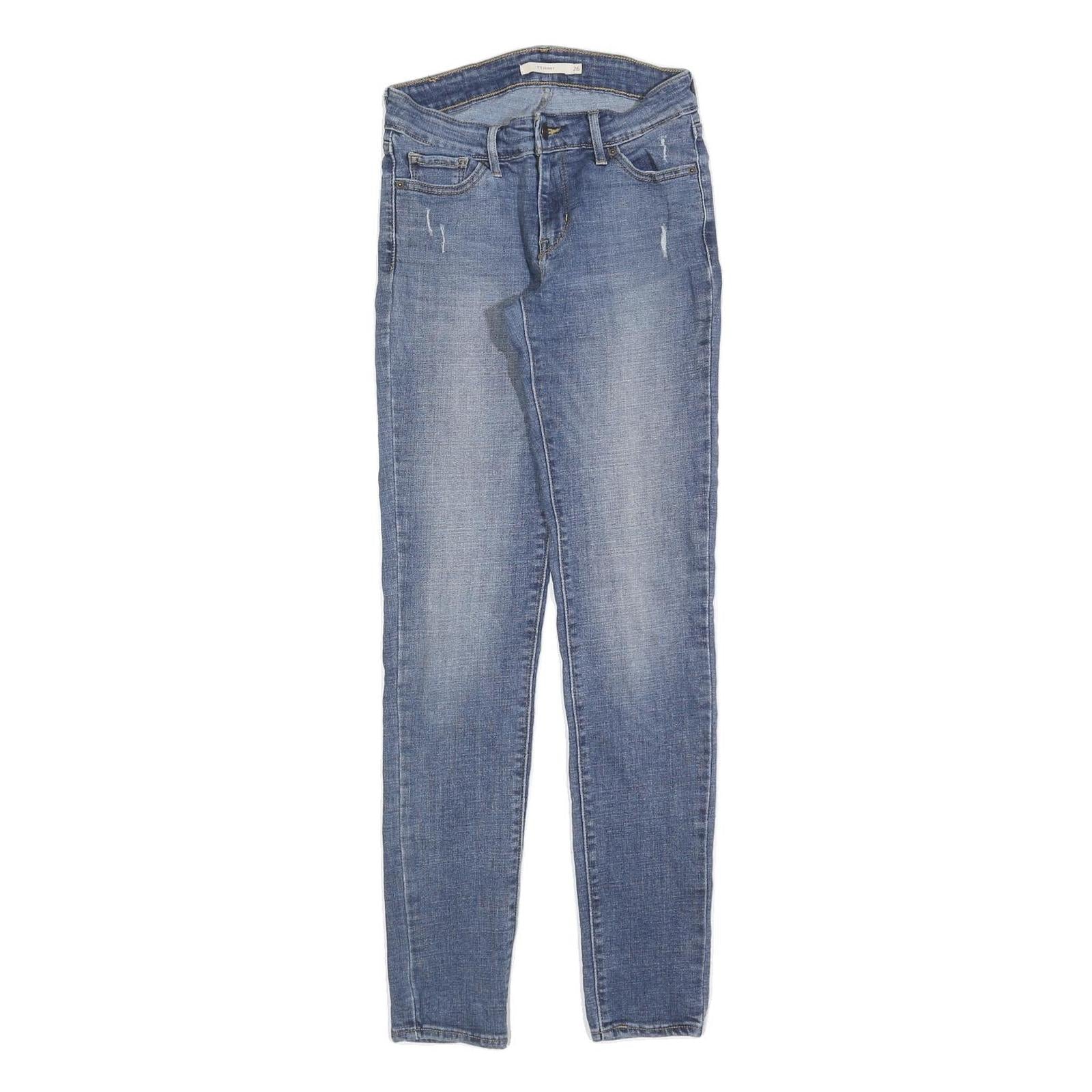 LEVI'S 711 Womens Jeans Blue Slim Skinny Denim Medium W26 L32 Stretch Skinny Fit