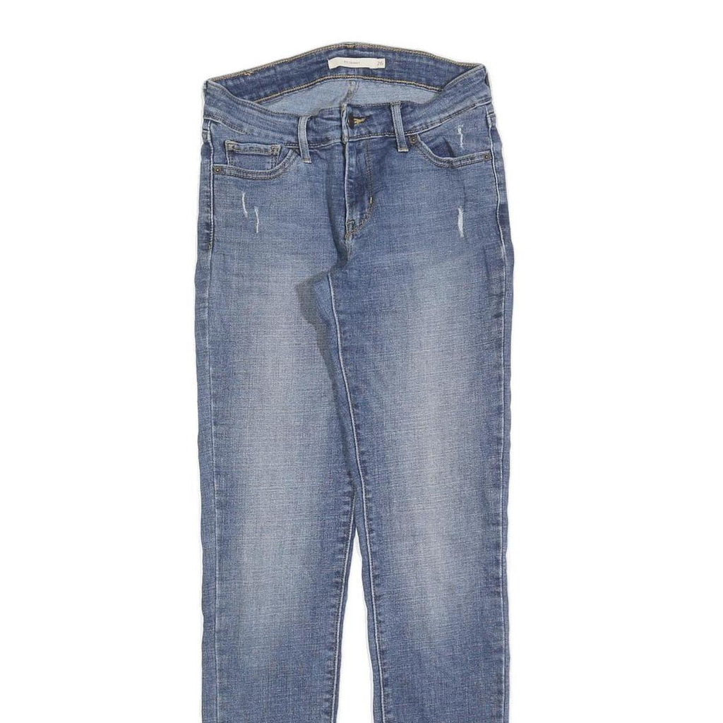 LEVI'S 711 Womens Jeans Blue Slim Skinny Denim Medium W26 L32 Stretch Skinny Fit