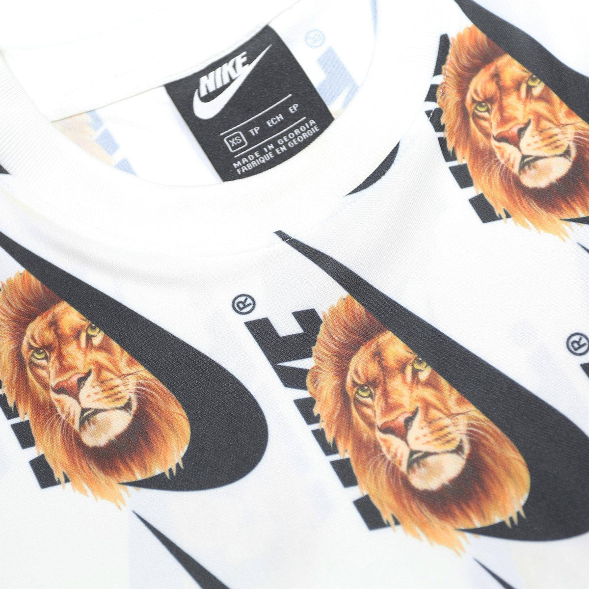 NIKE x Skepta Sk Air Lion Mens White & Brown Lion Graphic Long Sleeve T-Shirt XS