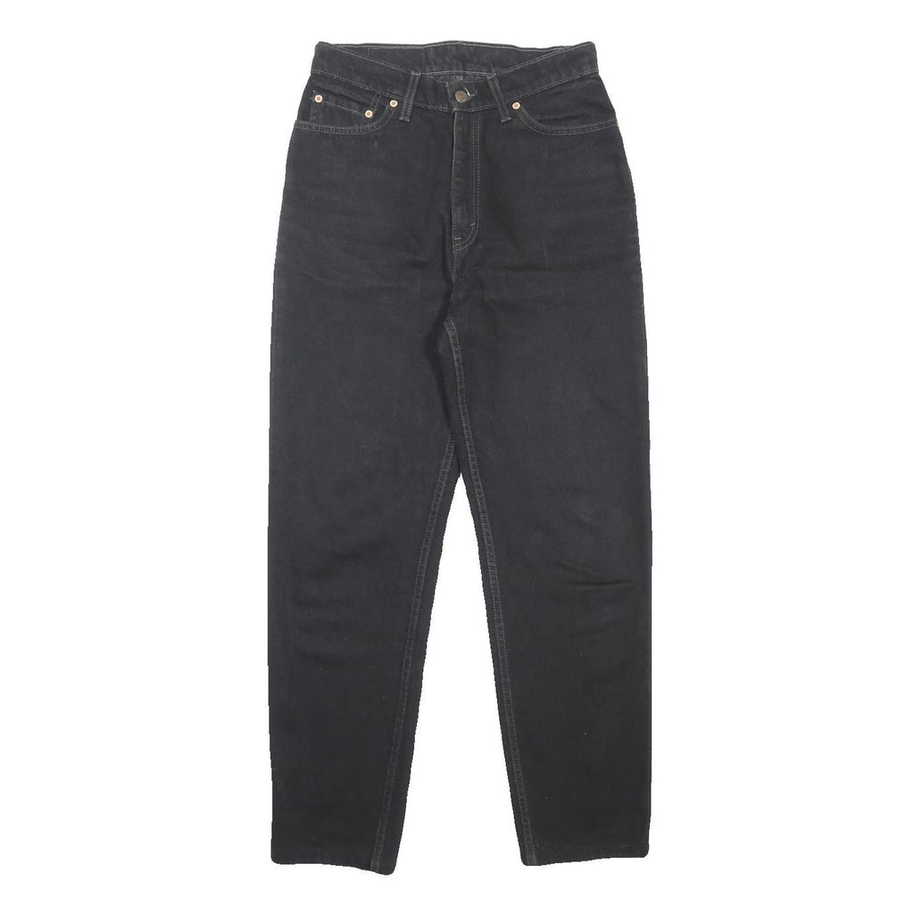 LEVI'S 512 Tapered Womens Jeans Black Slim Cotton Denim W28 L29 Classic Zip
