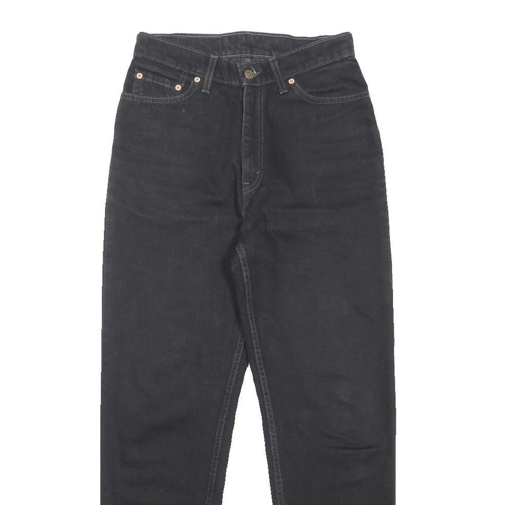 LEVI'S 512 Tapered Womens Jeans Black Slim Cotton Denim W28 L29 Classic Zip