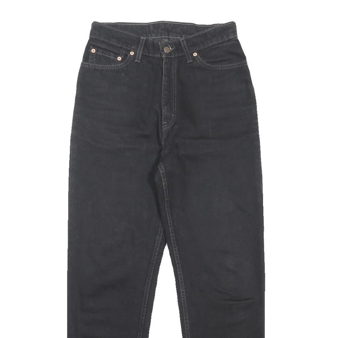 LEVI'S 512 Tapered Womens Jeans Black Slim Cotton Denim W28 L29 Classic Zip