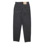 LEVI'S 512 Tapered Womens Jeans Black Slim Cotton Denim W28 L29 Classic Zip