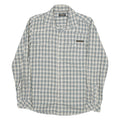 JACK AND JONES Mens Blue & White Checked Shirt M Casual Cotton Blend Long Sleeve