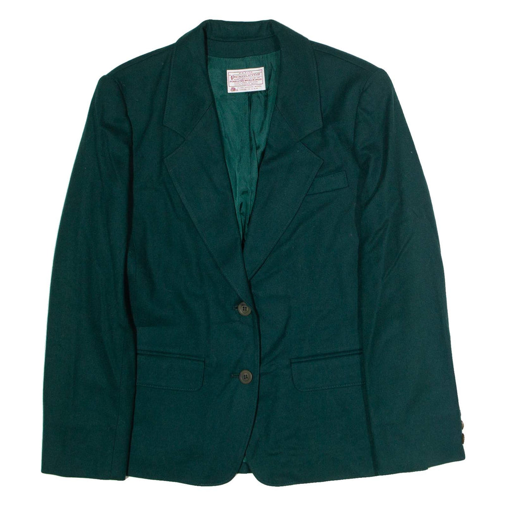 PENDLETON Womens Blazer Jacket Green Wool M