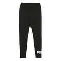 PUMA Womens Joggers Black Slim Skinny UK 12 W24 L25 Logo Print