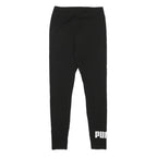 PUMA Womens Joggers Black Slim Skinny UK 12 W24 L25 Logo Print
