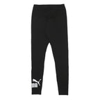 PUMA Womens Joggers Black Slim Skinny UK 12 W24 L25 Logo Print