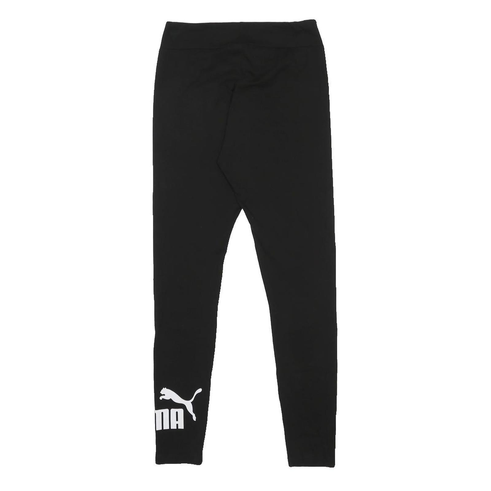PUMA Womens Joggers Black Slim Skinny UK 12 W24 L25 Logo Print