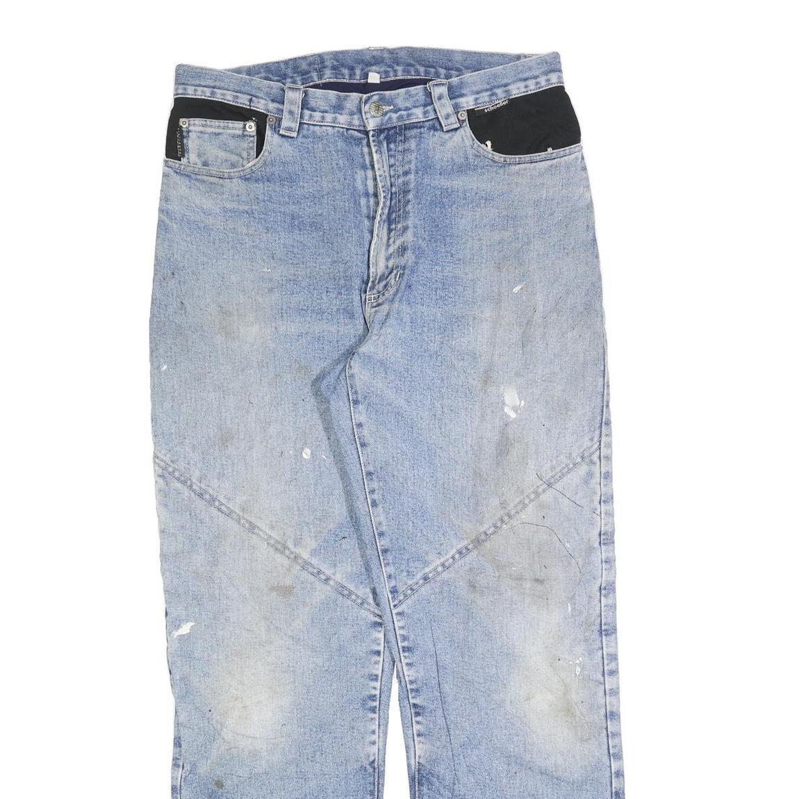 PETROL Mens Jeans Blue Regular Straight Denim Light W33 L32 Contrast Pockets