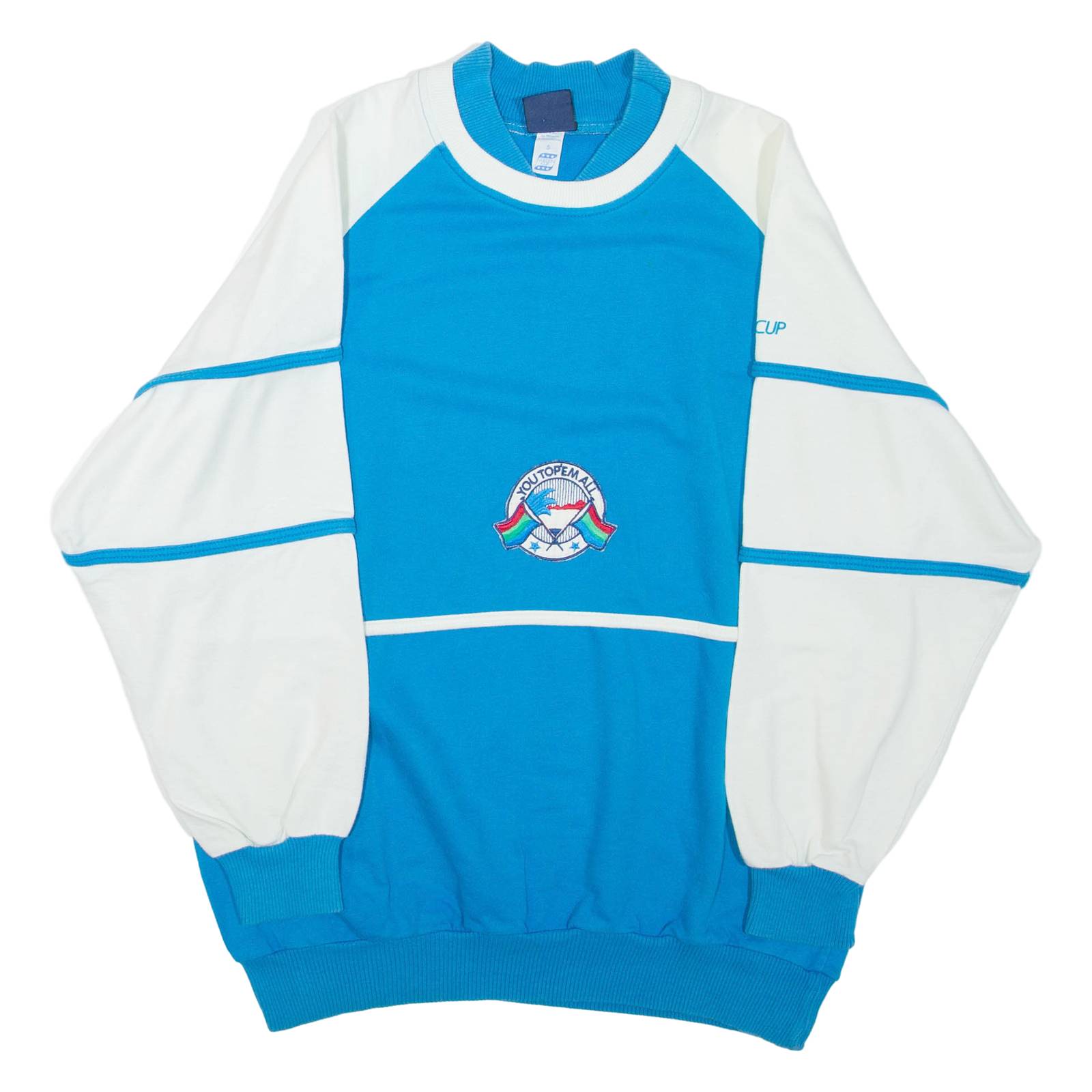 GOLDEN CUP Mens Sweatshirt Blue Crew Neck S