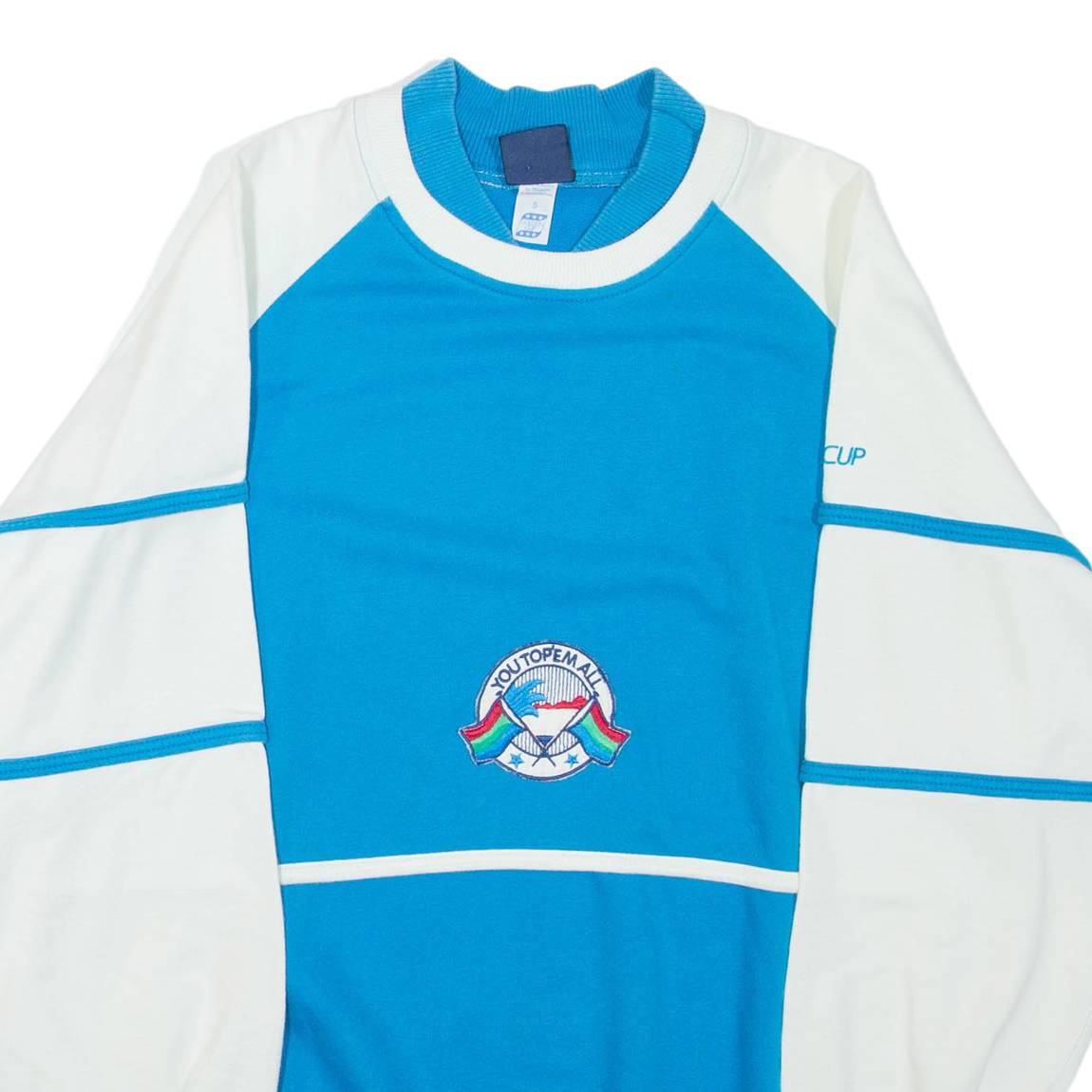 GOLDEN CUP Mens Sweatshirt Blue Crew Neck S