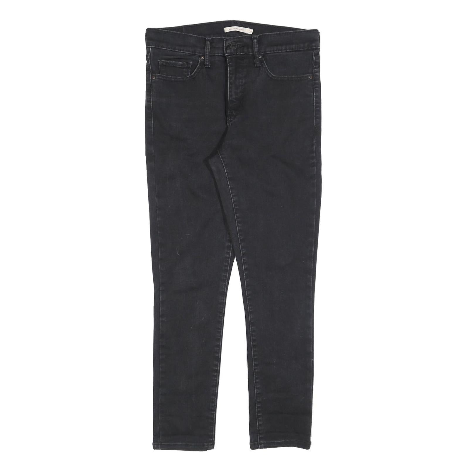 LEVI'S 311 Womens Jeans Black Slim Skinny Denim Medium W30 L28 Zip Closure