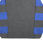 PENNANT Mens Grey & Blue Rugby Long Sleeve Plain XL Cotton Blend Polo Shirt