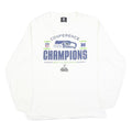 NFL Mens White Seahawks Conference Champions Long Sleeve Crew Neck T-Shirt L NFL