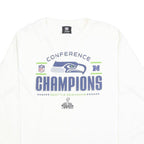 NFL Mens White Seahawks Conference Champions Long Sleeve Crew Neck T-Shirt L NFL