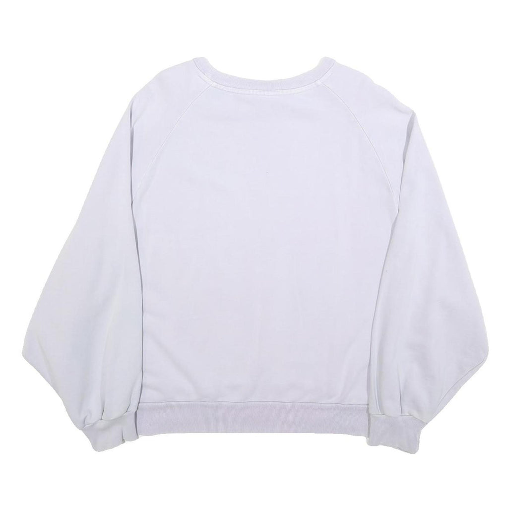 LEVI'S Womens White Crew Neck M Cotton Sweatshirt Casual Pullover