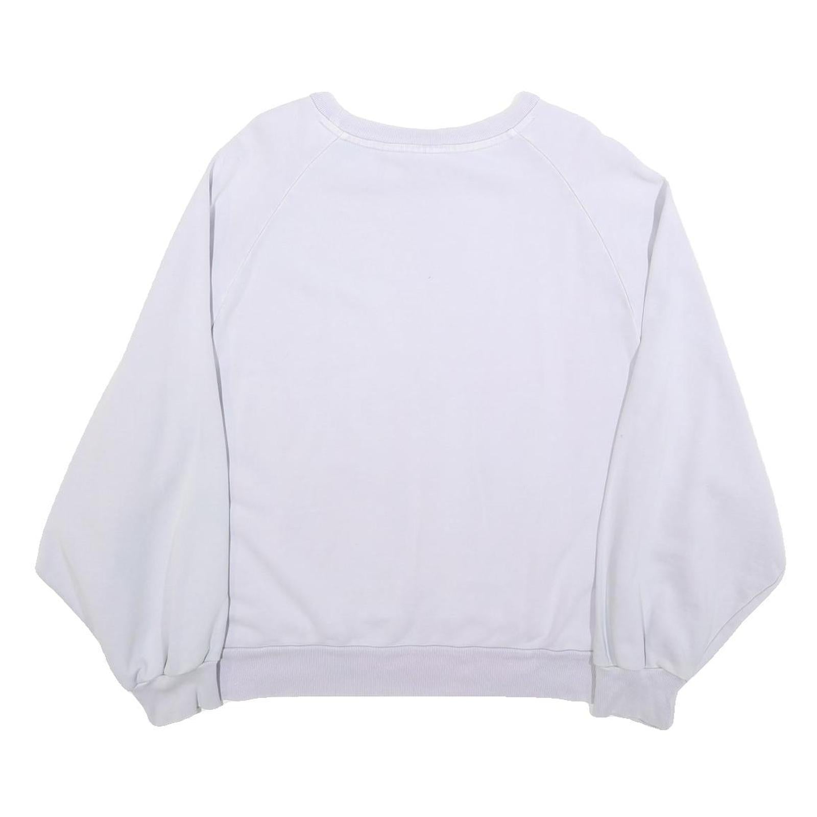 LEVI'S Womens White Crew Neck M Cotton Sweatshirt Casual Pullover