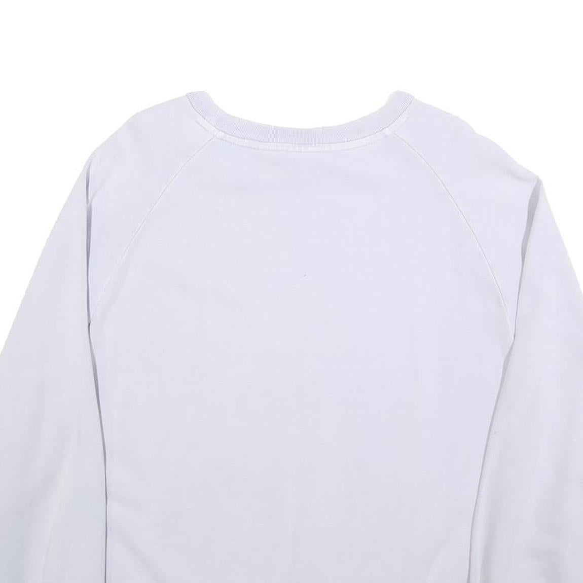 LEVI'S Womens White Crew Neck M Cotton Sweatshirt Casual Pullover