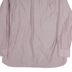 TOMMY HILFIGER Mens Red & White Stripe Button-Down Shirt XL Classic Cotton