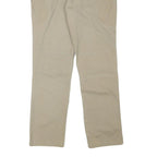 THE HERMIT Mens Cotton Blend Beige Regular Fit Straight Leg Trousers W29 L28