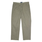 POLO RALPH LAUREN Mens Cotton Beige Classic Straight Trousers W34 L32 Casual