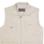 JIN TAN Utility Mens Gilet Beige L