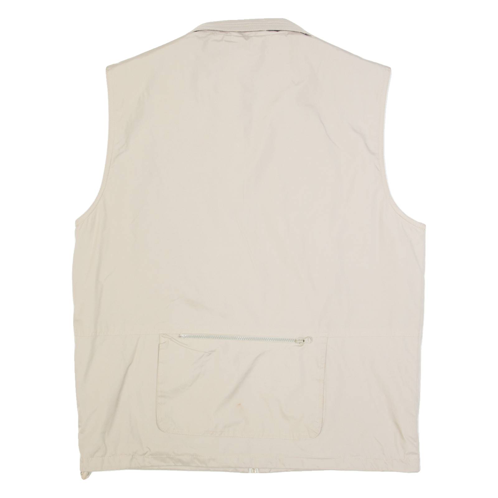 JIN TAN Utility Mens Gilet Beige L
