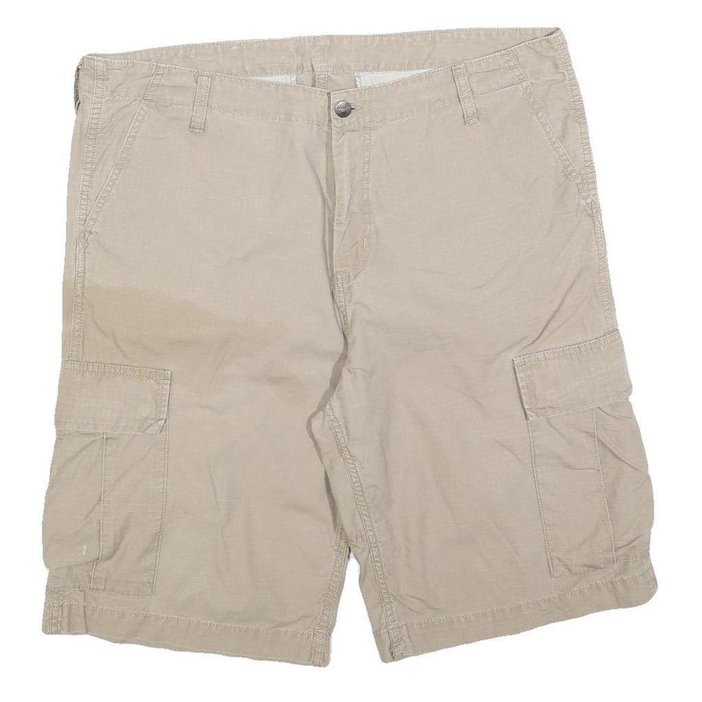 CARHARTT Mens Shorts Beige Cargo Plain XL W38 Workwear Casual Summer