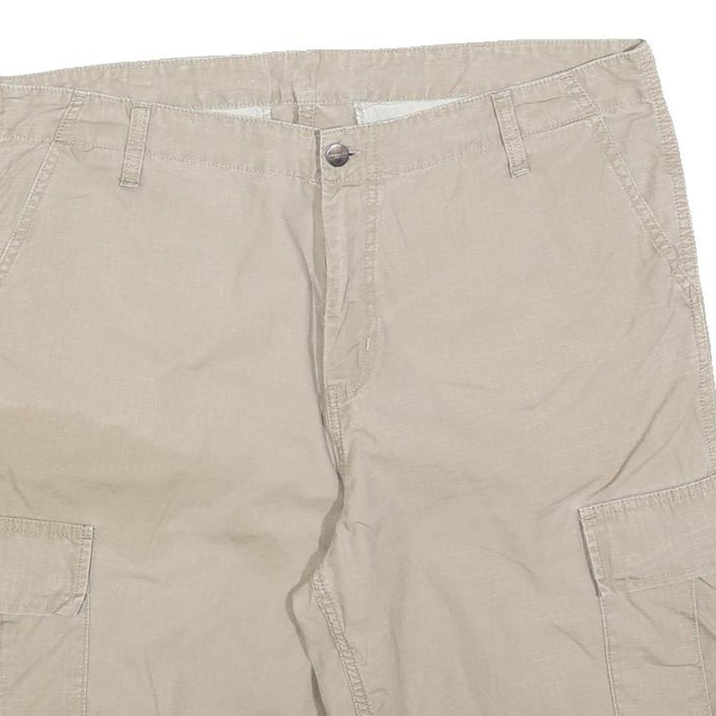 CARHARTT Mens Shorts Beige Cargo Plain XL W38 Workwear Casual Summer