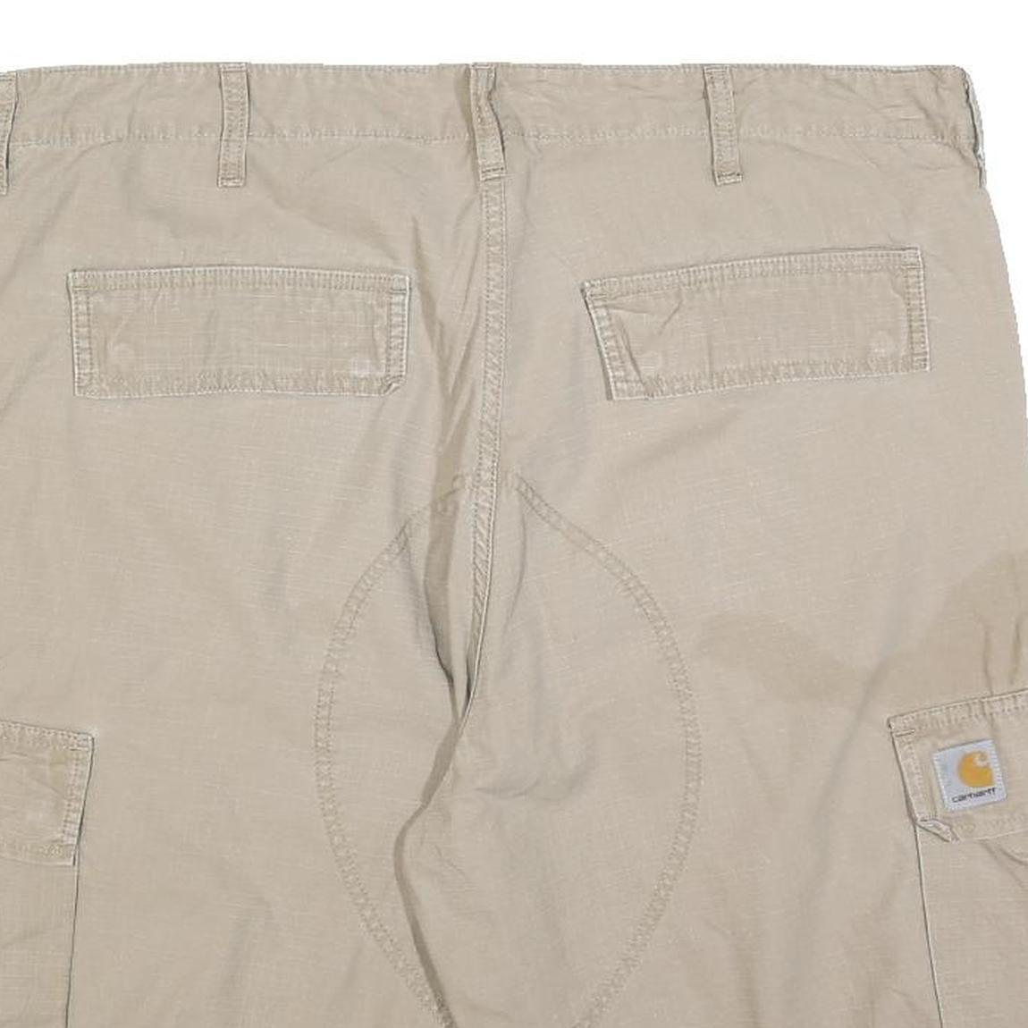 CARHARTT Mens Shorts Beige Cargo Plain XL W38 Workwear Casual Summer