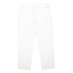 TOMMY HILFIGER Mens Cotton Blend White Regular Fit Trousers W38 L32 Casual