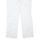 DICKIES Mens White Regular Fit Straight Leg Trousers W34 L31 Cotton Blend