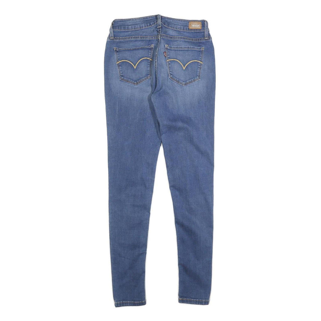 LEVI'S Womens Slim Blue Denim Jeans Cotton Blend Zip W28 L30 Classic Skinny Fit