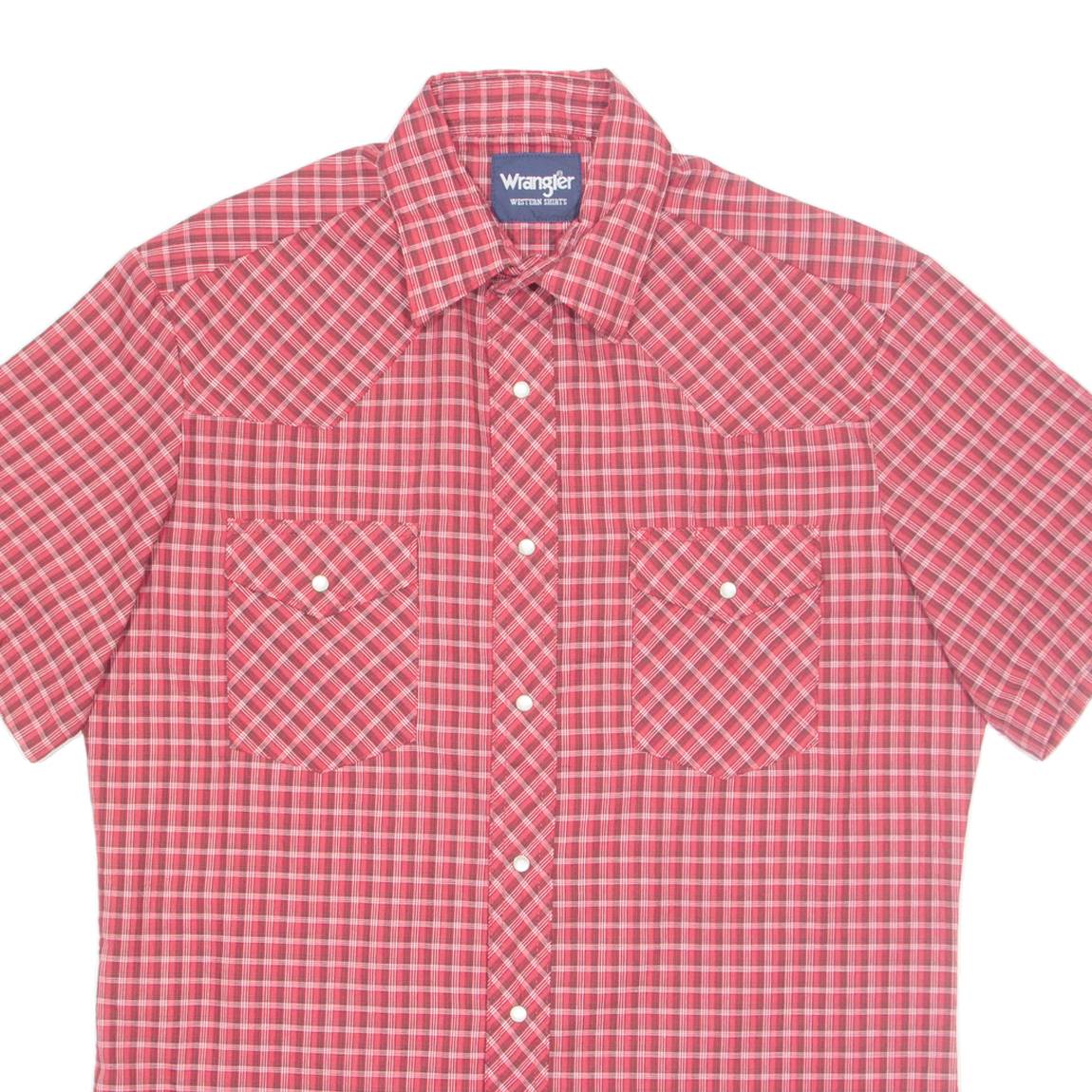 WRANGLER Mens Shirt Red Check M