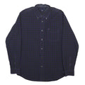 TOMMY HILFIGER Mens Blue & Purple Check Shirt L Button-Down Collar Long Sleeve