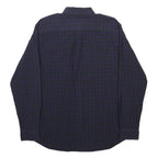 TOMMY HILFIGER Mens Blue & Purple Check Shirt L Button-Down Collar Long Sleeve