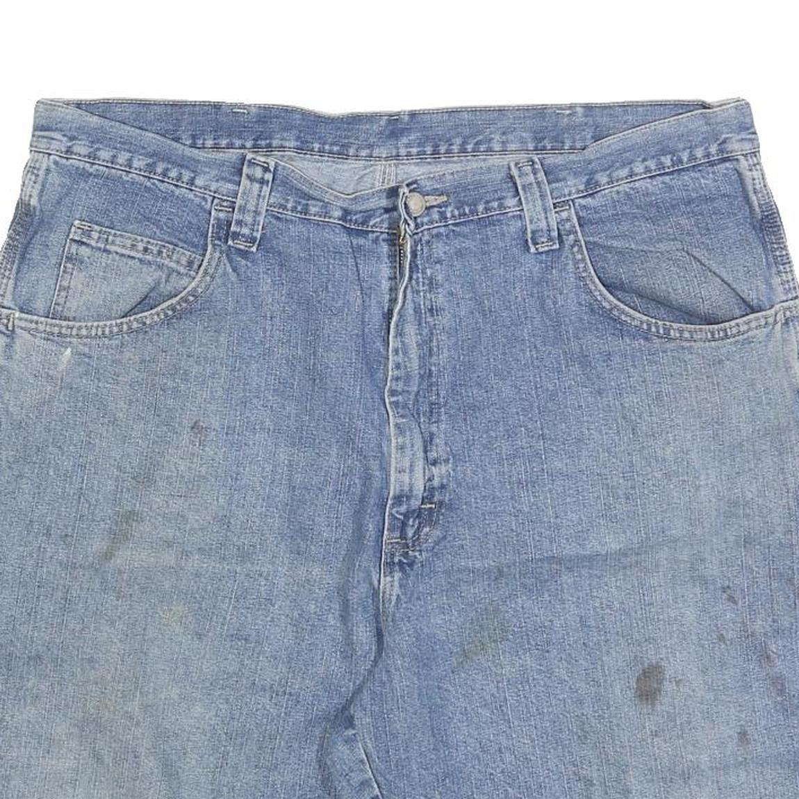 WRANGLER Mens Shorts Blue Denim Casual XL W38 Cotton Blend Workwear