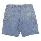 WRANGLER Mens Shorts Blue Denim Casual XL W38 Cotton Blend Workwear