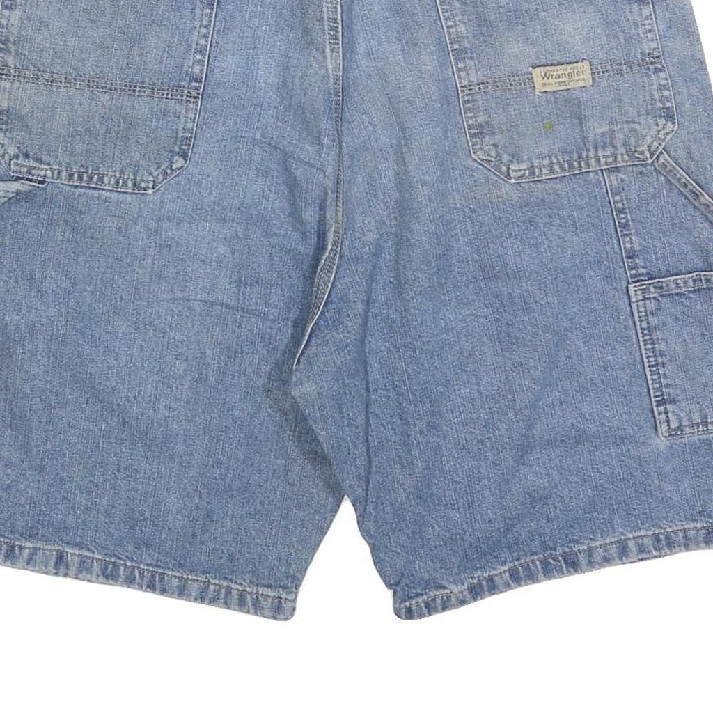 WRANGLER Mens Shorts Blue Denim Casual XL W38 Cotton Blend Workwear