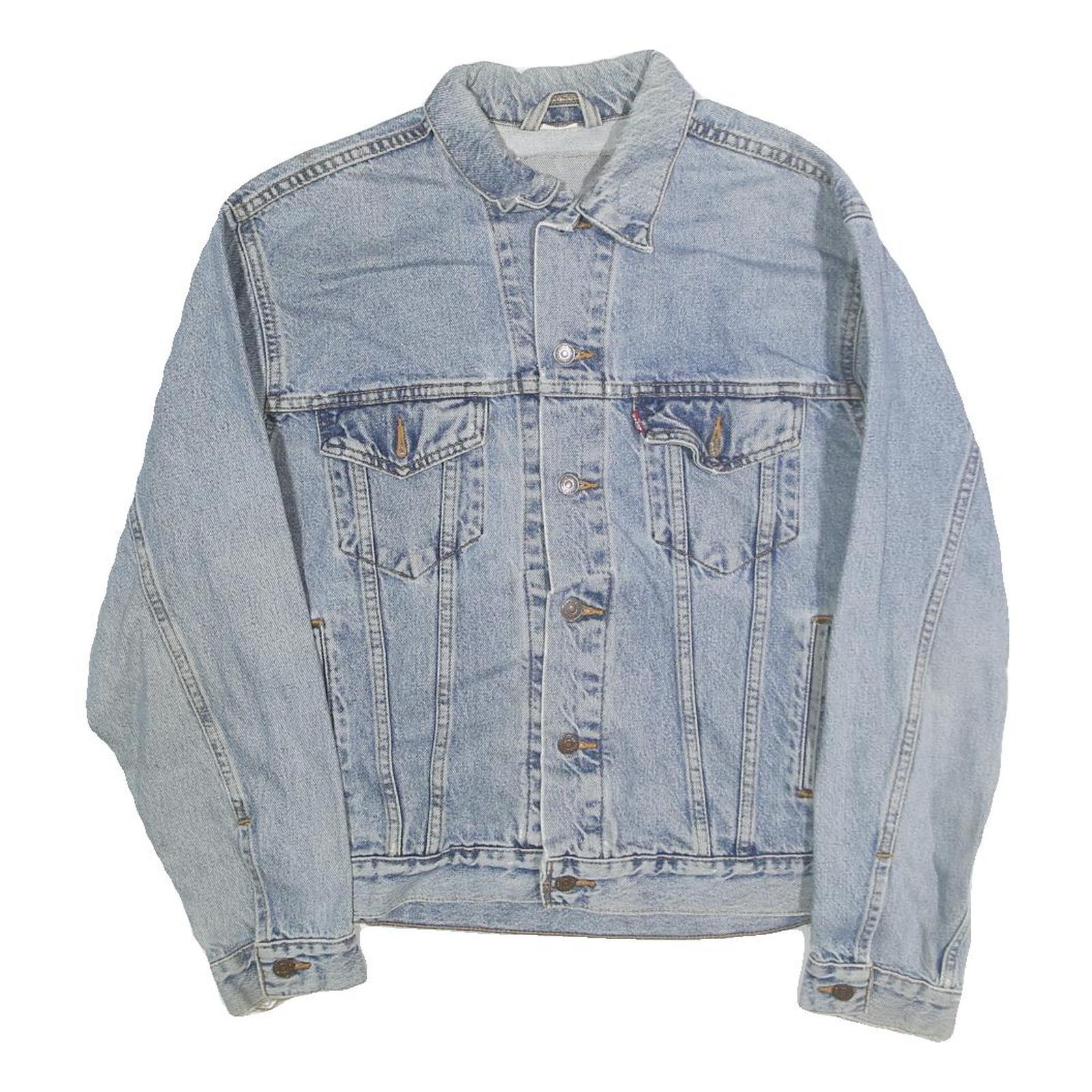 LEVI'S Mens Blue Denim Jacket XL Cotton Button Closure Classic Fit Casual