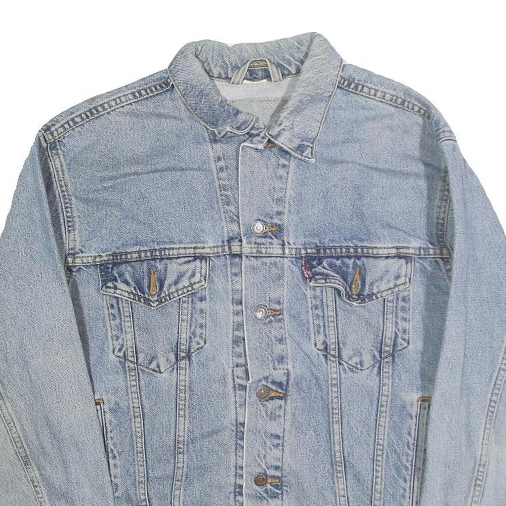 LEVI'S Mens Blue Denim Jacket XL Cotton Button Closure Classic Fit Casual