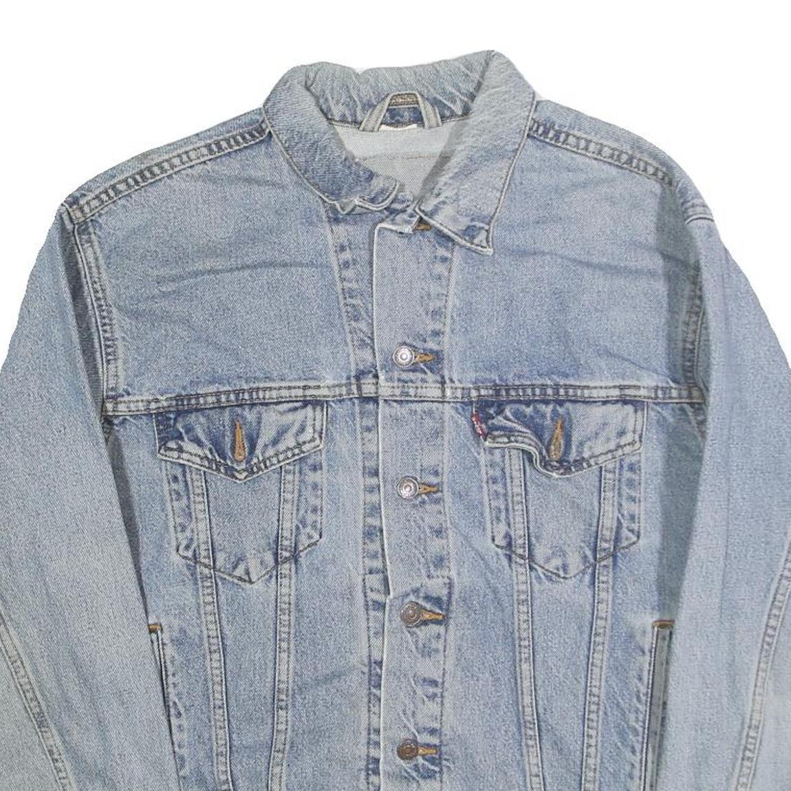 LEVI'S Mens Blue Denim Jacket XL Cotton Button Closure Classic Fit Casual