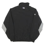 MAJESTIC Womens Black & Grey Rockies Zip Jacket L Polyester Blend Athletic